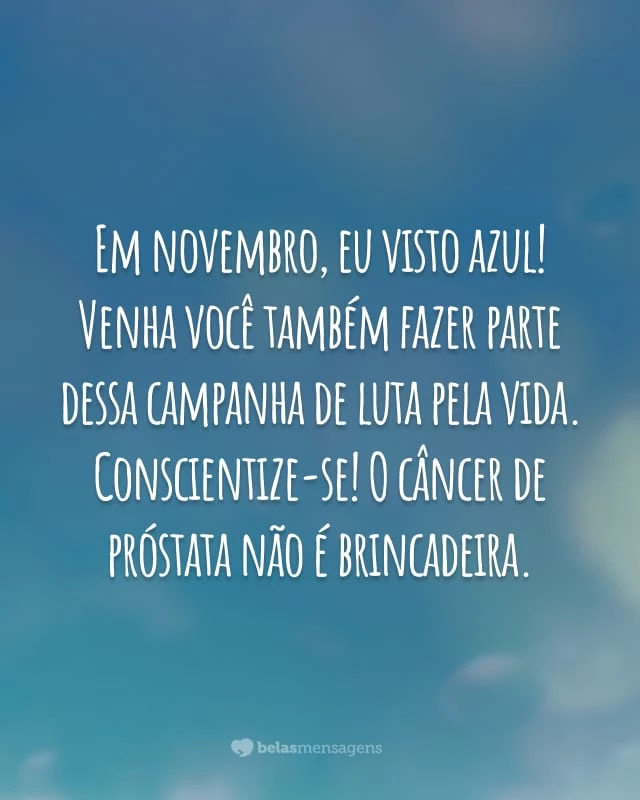 O que escrever no Novembro Azul?
