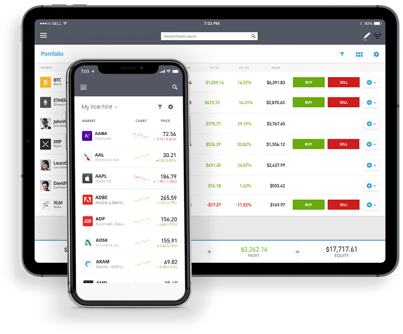 Plataforma que te permite hacer autotrading eToro