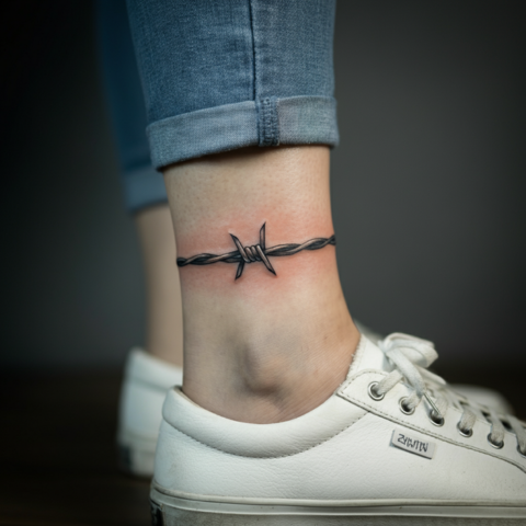Barbed Wire Rope Tattoo