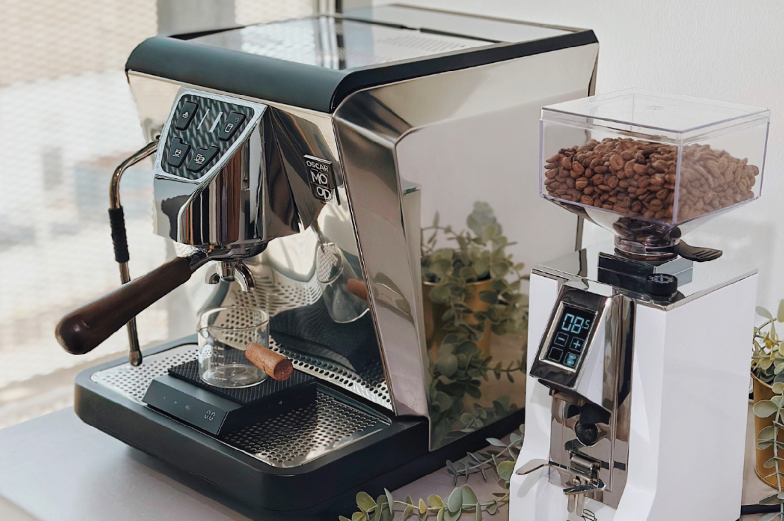 A picture of Nuova Simonelli Oscar ii Espresso Machine and Eureka Specialita Grinder