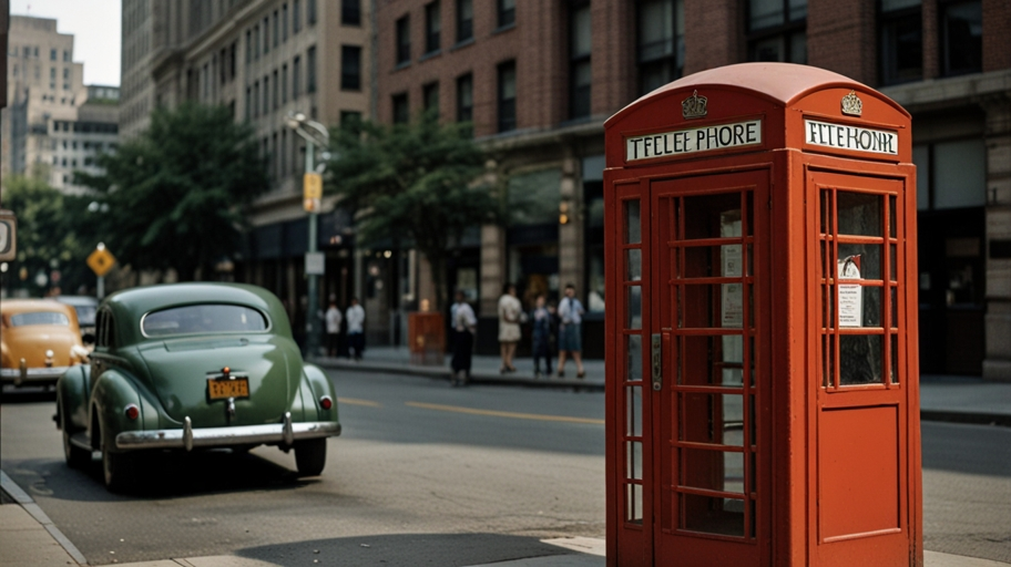 1939s Outdoor Phone Booth in US