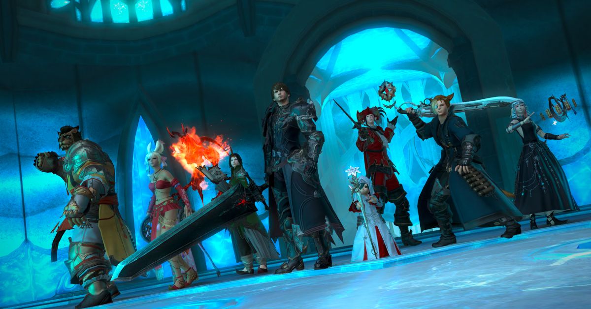 A group of individuals stands together, illuminated by a blue light, pondering the question: "Best for Reborn in 5E?