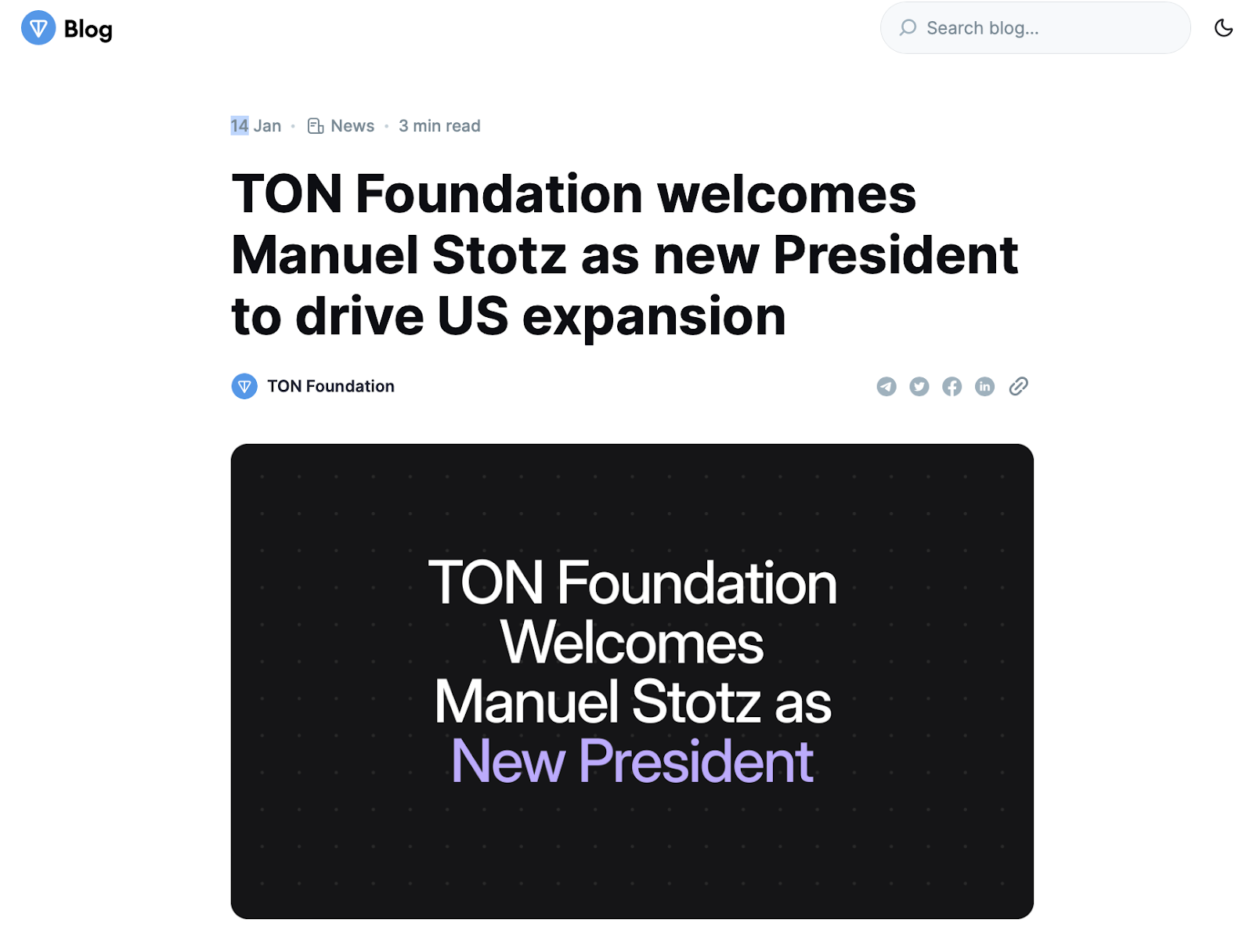 The TON Foundation’s pivot toward U.S. expansion, led by new president Manuel Stotz, reflects a strategic push into the global market.
