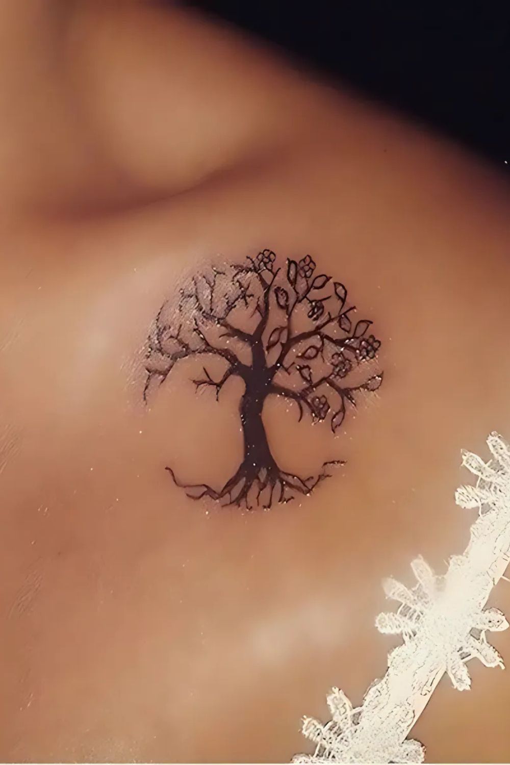 Tree of Life Front Shoulder Tattoo