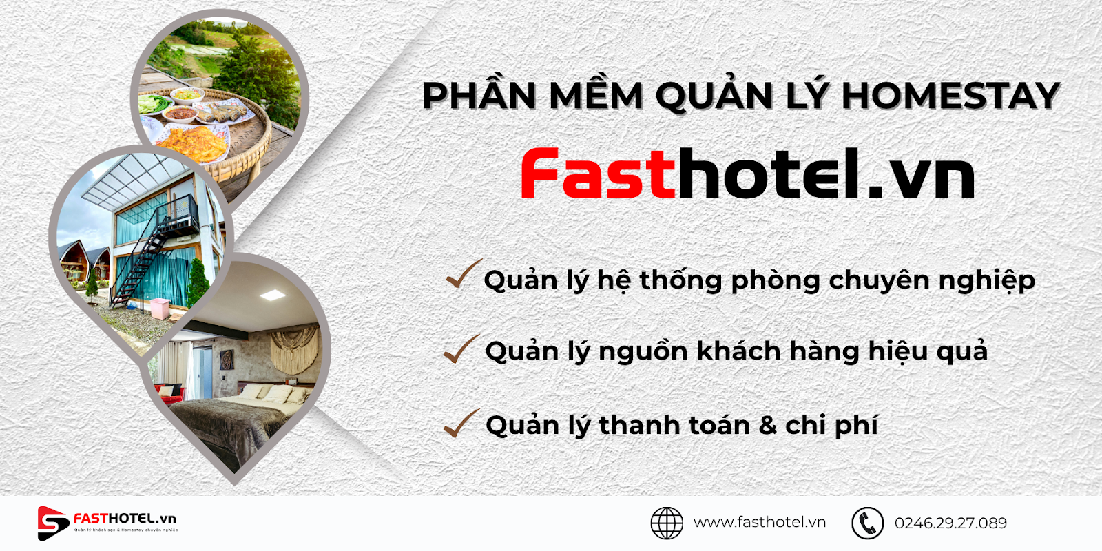 Fasthotel.vn là giải pháp quản lý homestay miễn phí