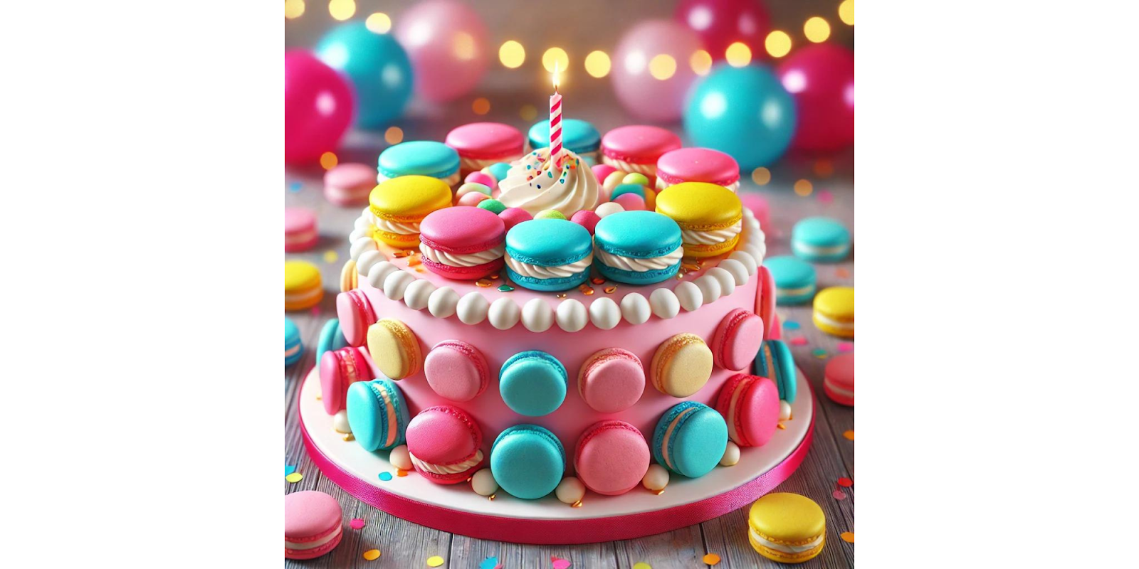 Birthday Macaron Cake Design Ideas