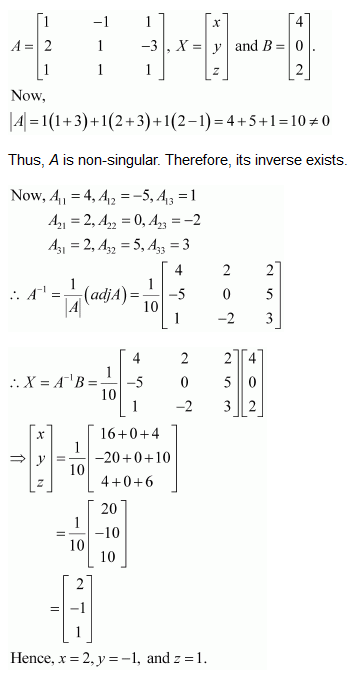 NCERT Solutions class 12 Maths Determinants