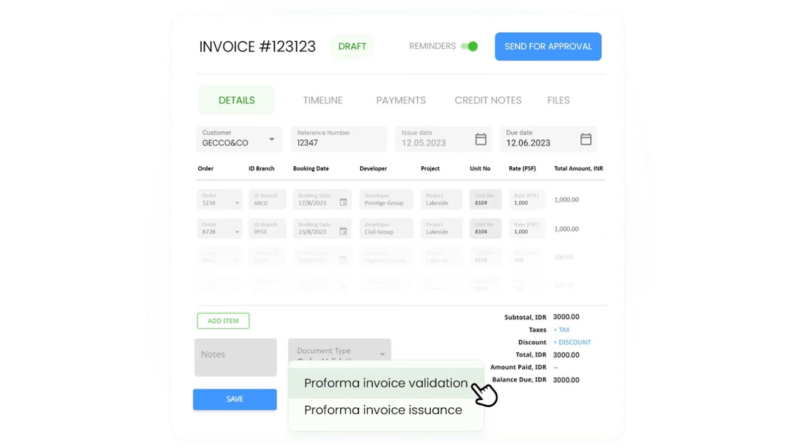 Accurate Proforma Invoice Validation