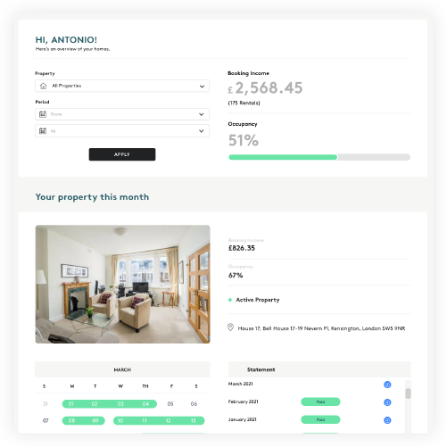 Nestify landlord revenue tracker