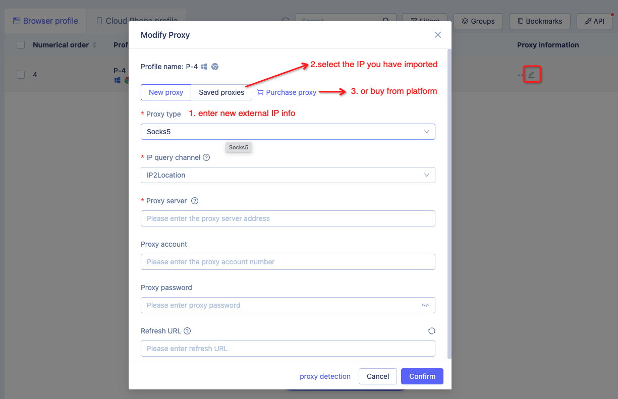 Bind a Proxy