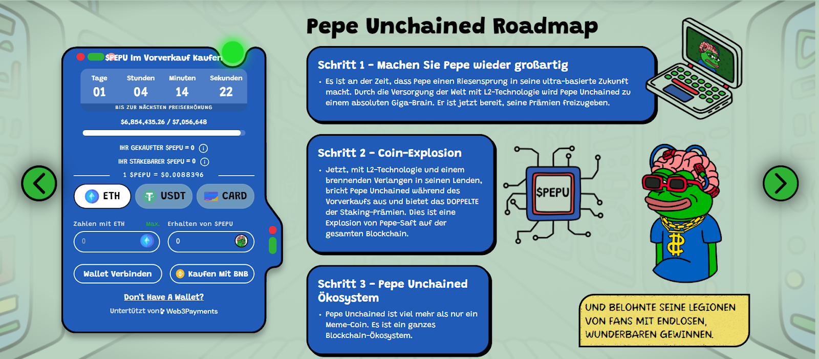 Pepe Unchained Roadmap 