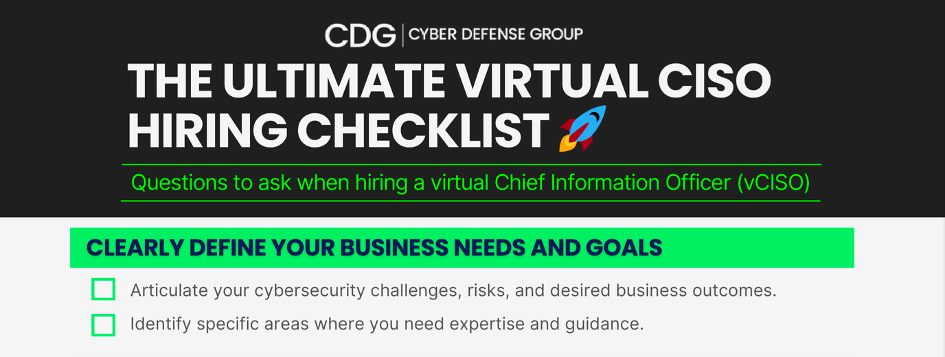 The Ultimate Virtual CISO Hiring Checklist.