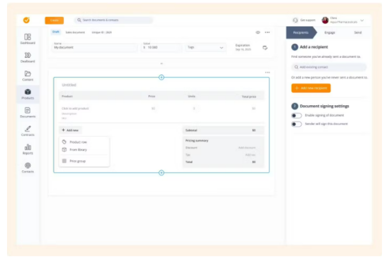 DocuSign Alternative #16 — GetAccept: Sales-centric document management