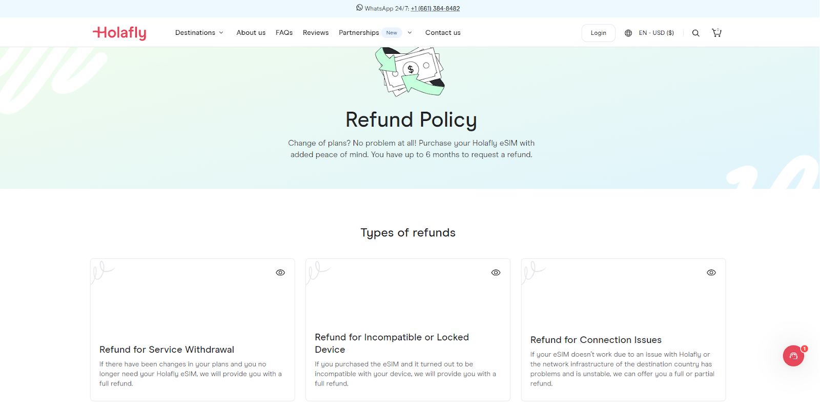 Airalo vs Holafly: Refund Policies 
