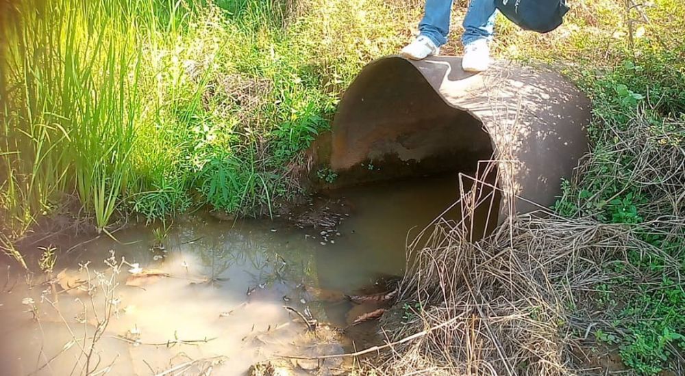 An abandoned spillway of the dam