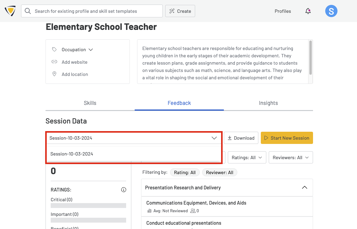 Validating Profiles with Feedback