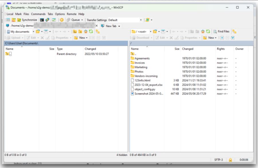 sftp ftp winscp