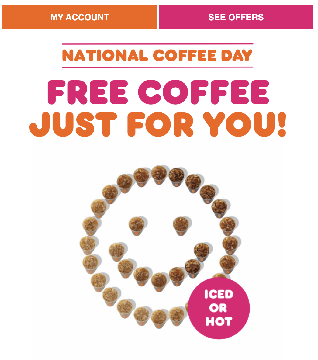 Fall marketing content from dunkin