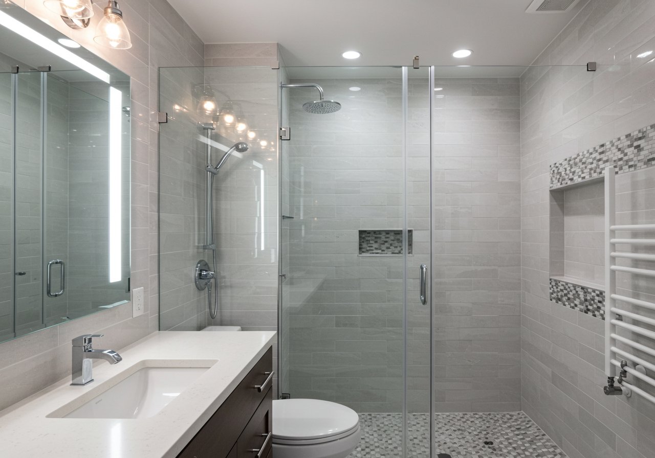 Bright Lighting with Frameless Glass