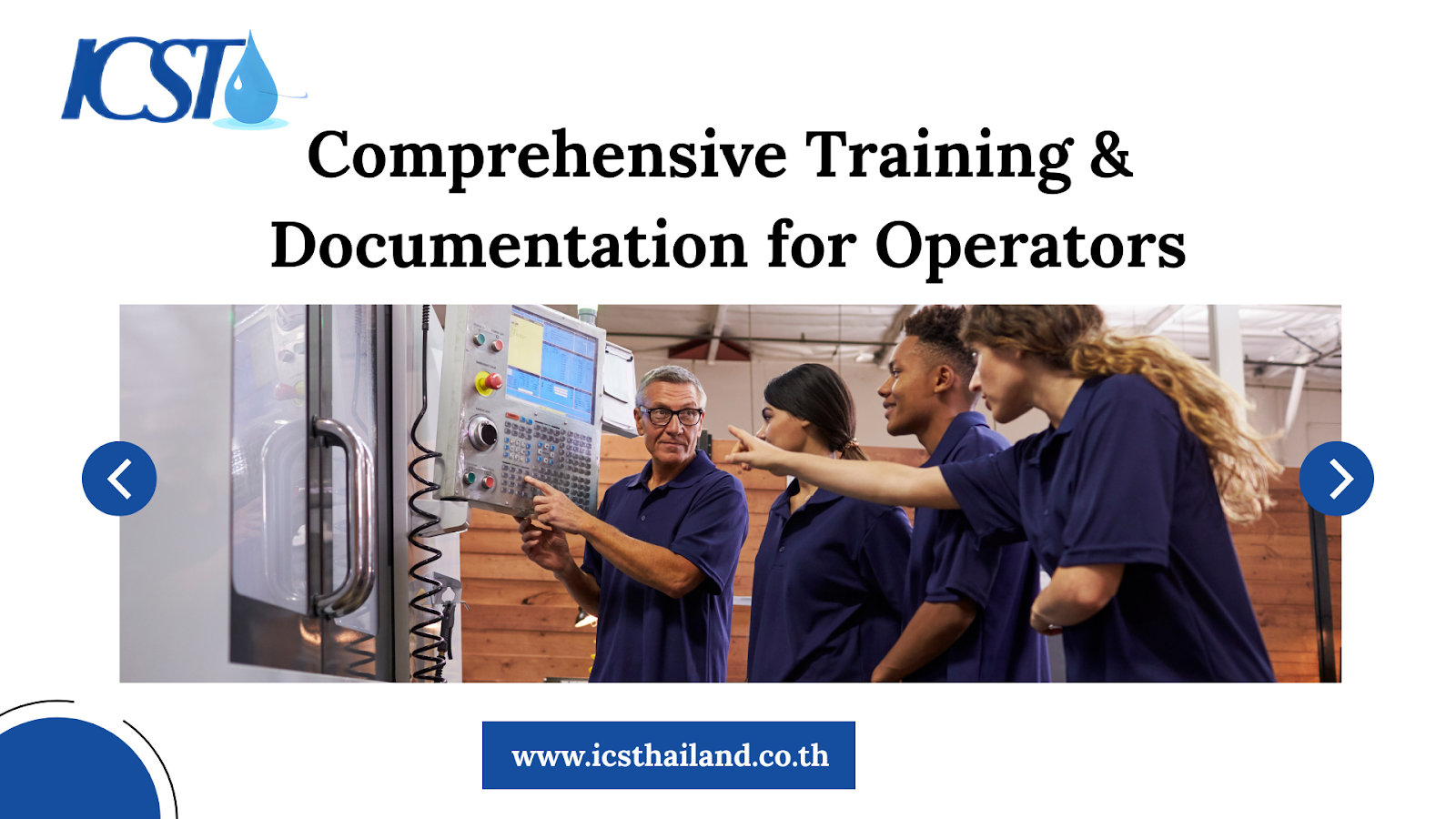 Comprehensive Training & Documentation for Operators - icsthailand.co.th/