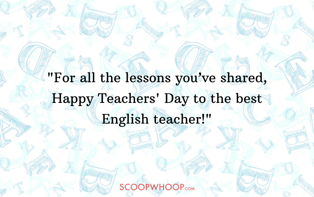 happy teachers day wishes for english teacher