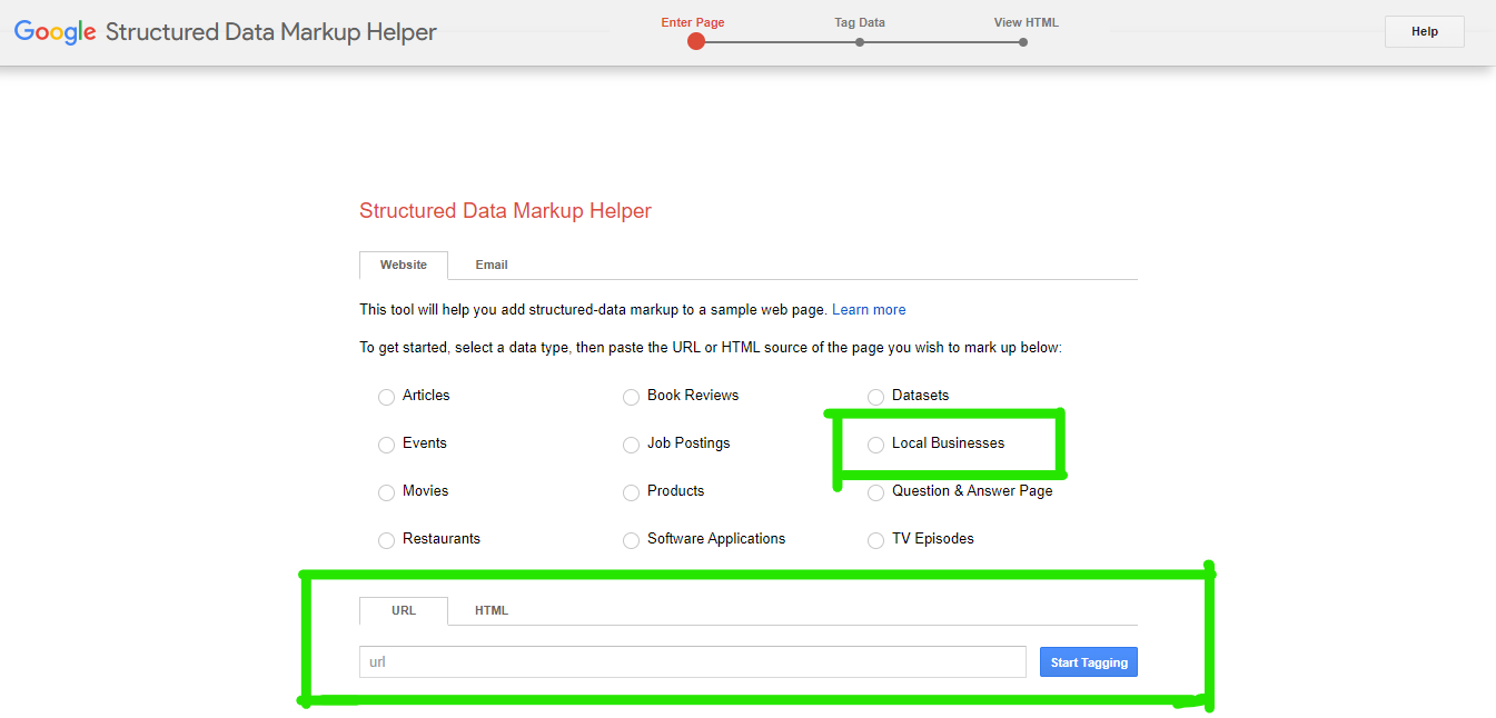 Structured Data Markup Helper