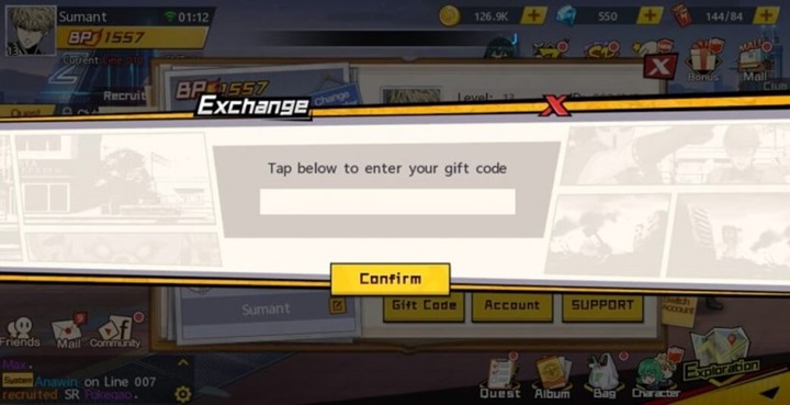 enter One Punch Man code and get rewards