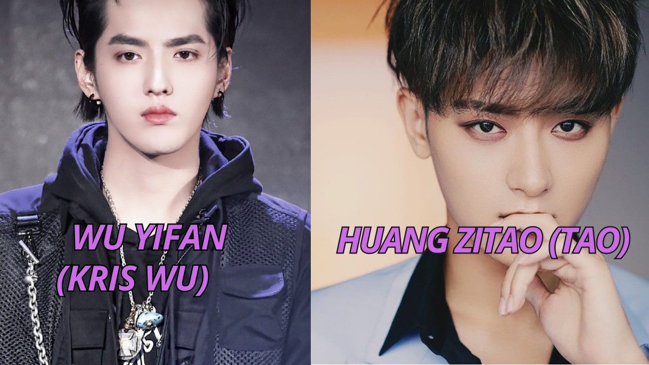 This contains an image of Wu Yifan (Kris Wu) and Huang Zitao (Tao)
