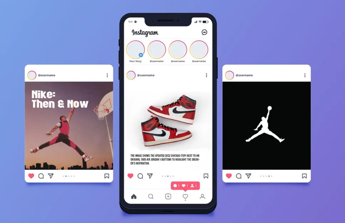 Instagram Trends in 2025 - Nike "Then and Now" Campaign
