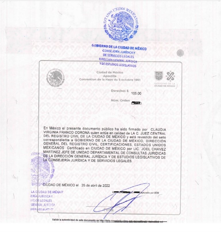 como se ve un documento apostillado