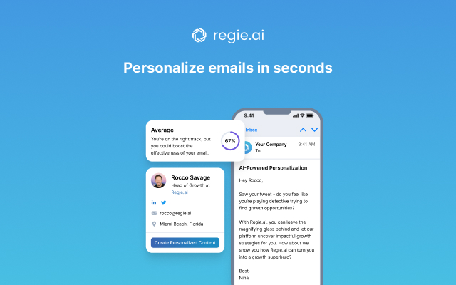 Regie.ai -for Sales Email Management
