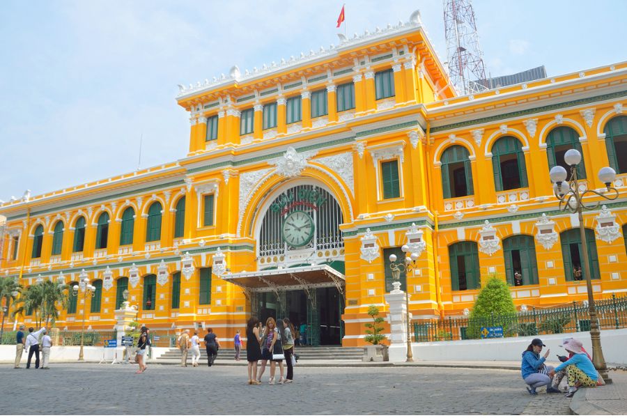 Saigon Central Post Office was built by the French from 1886 to 1891