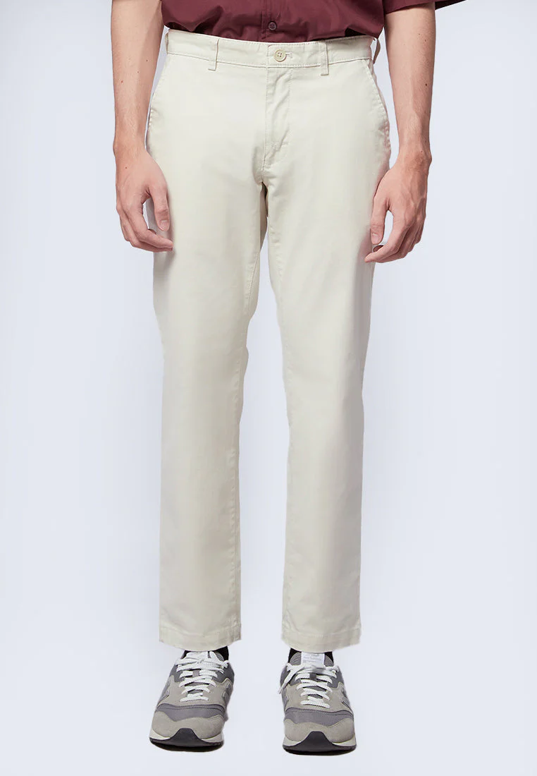 Slim Fit Chinos Pants Ecru