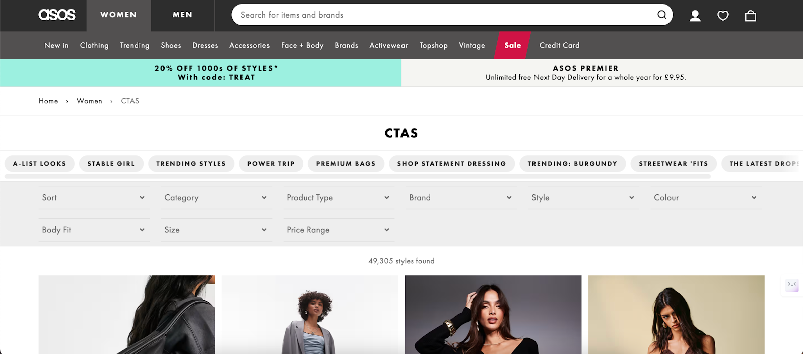 asos website