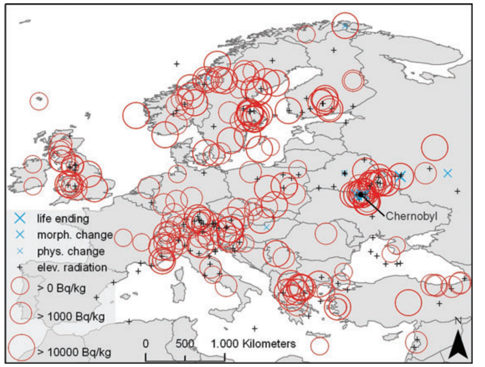 521 Sites across Europe show high levels of radiativity