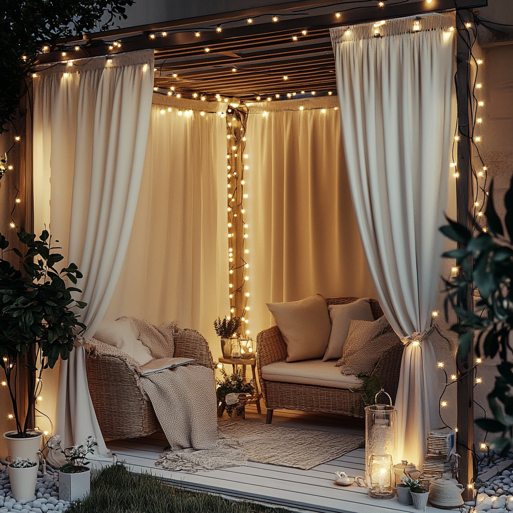 An image of a compact patio. 