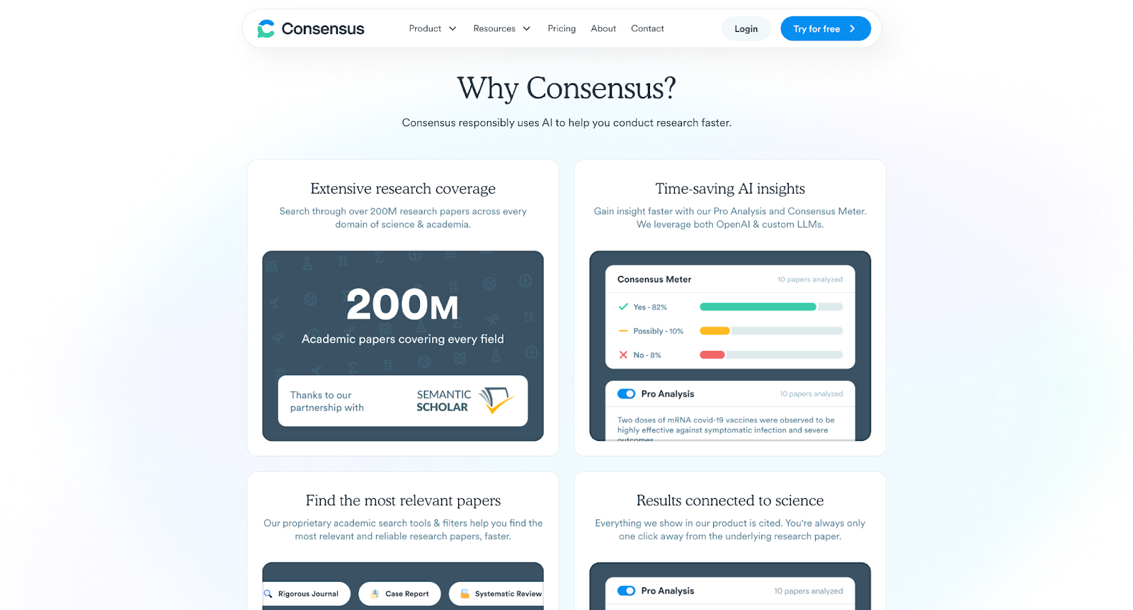 Consensus Key Features