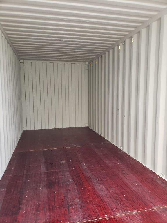 inside a new 20' shipping container