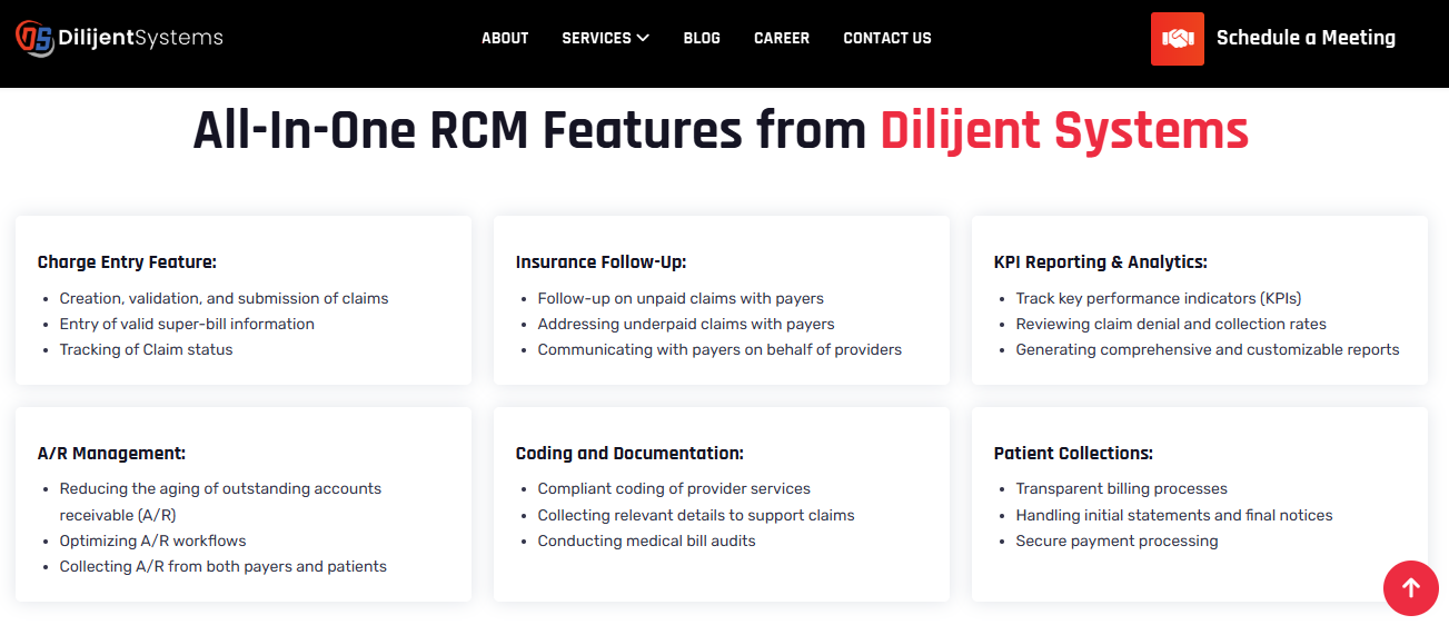 RCM services by Dilijent Systems in the USA