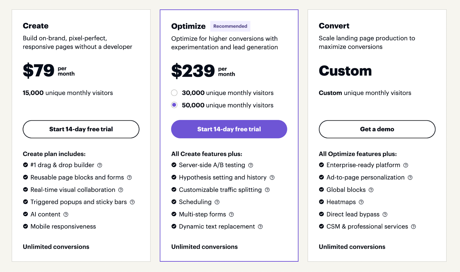 InstaPage pricing