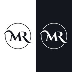 This contains an image of the logo for mr and mr shown in black and white, with an oval shape