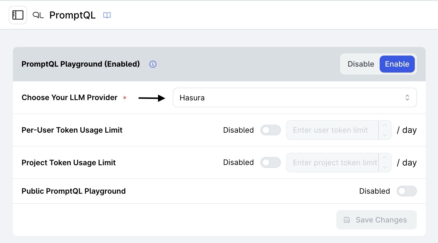 Hasura managed LLM Keys