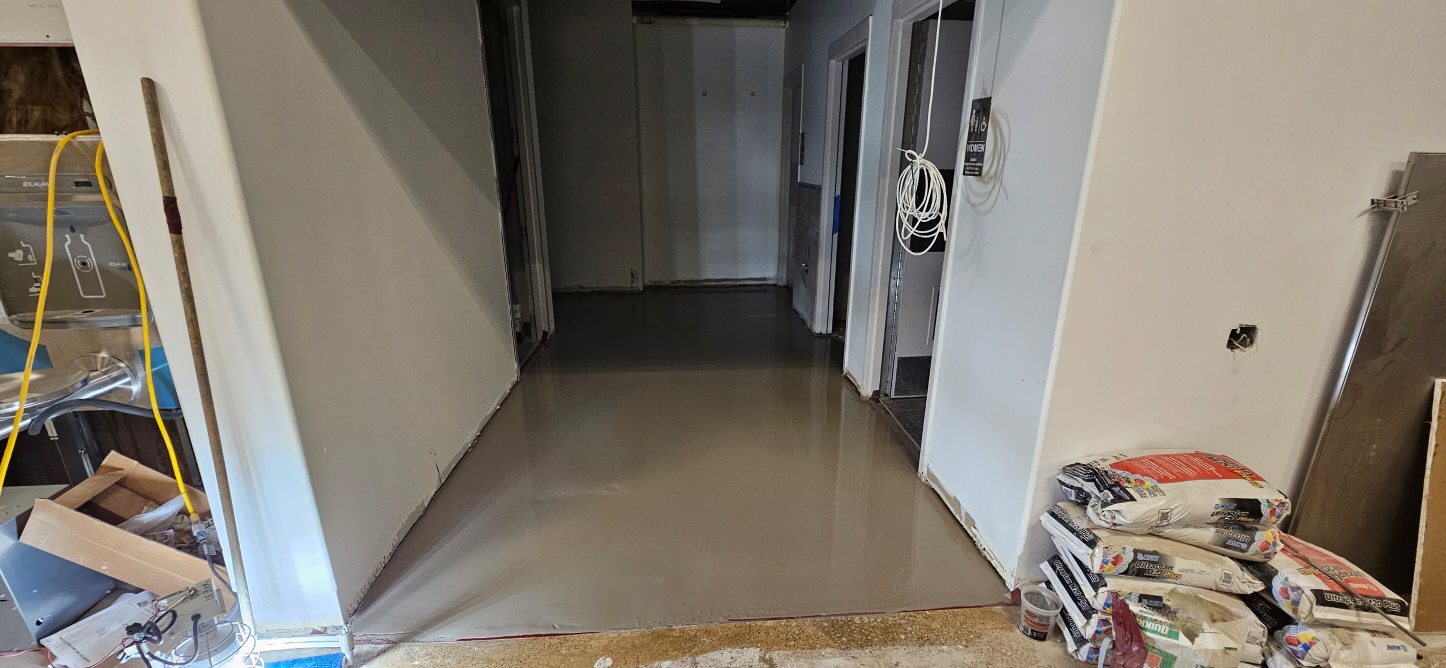 Self-Leveling Cementitious Underlayment commercial and industrial chicagoland, Illinois 