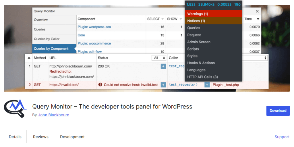 query monitor wordpress plugin