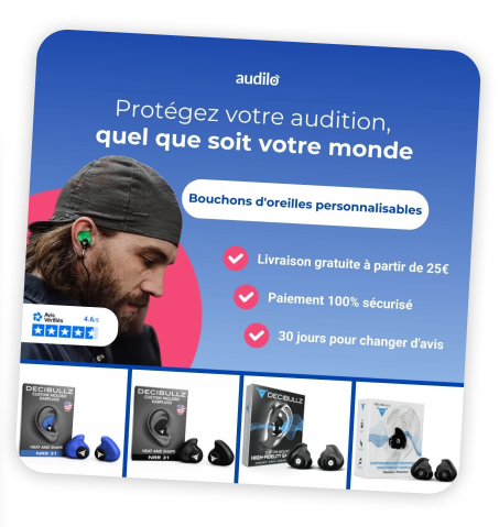 Créa Meta ads Audilo