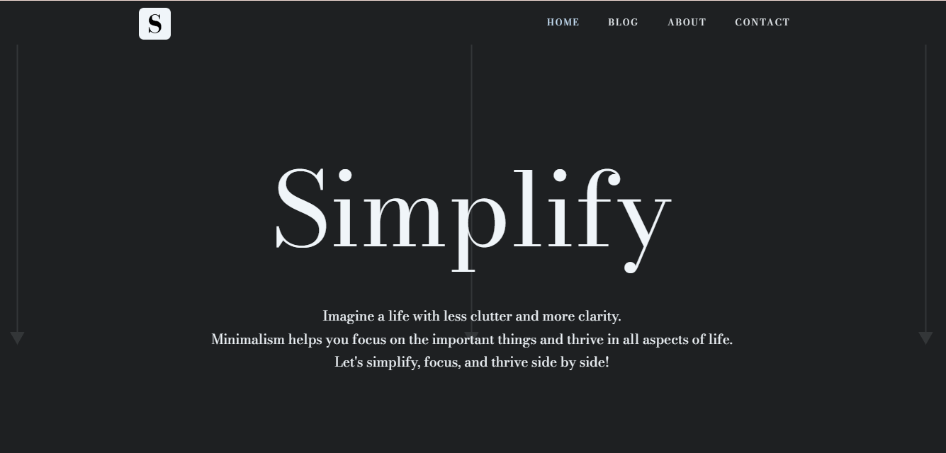 Simplify blog design template