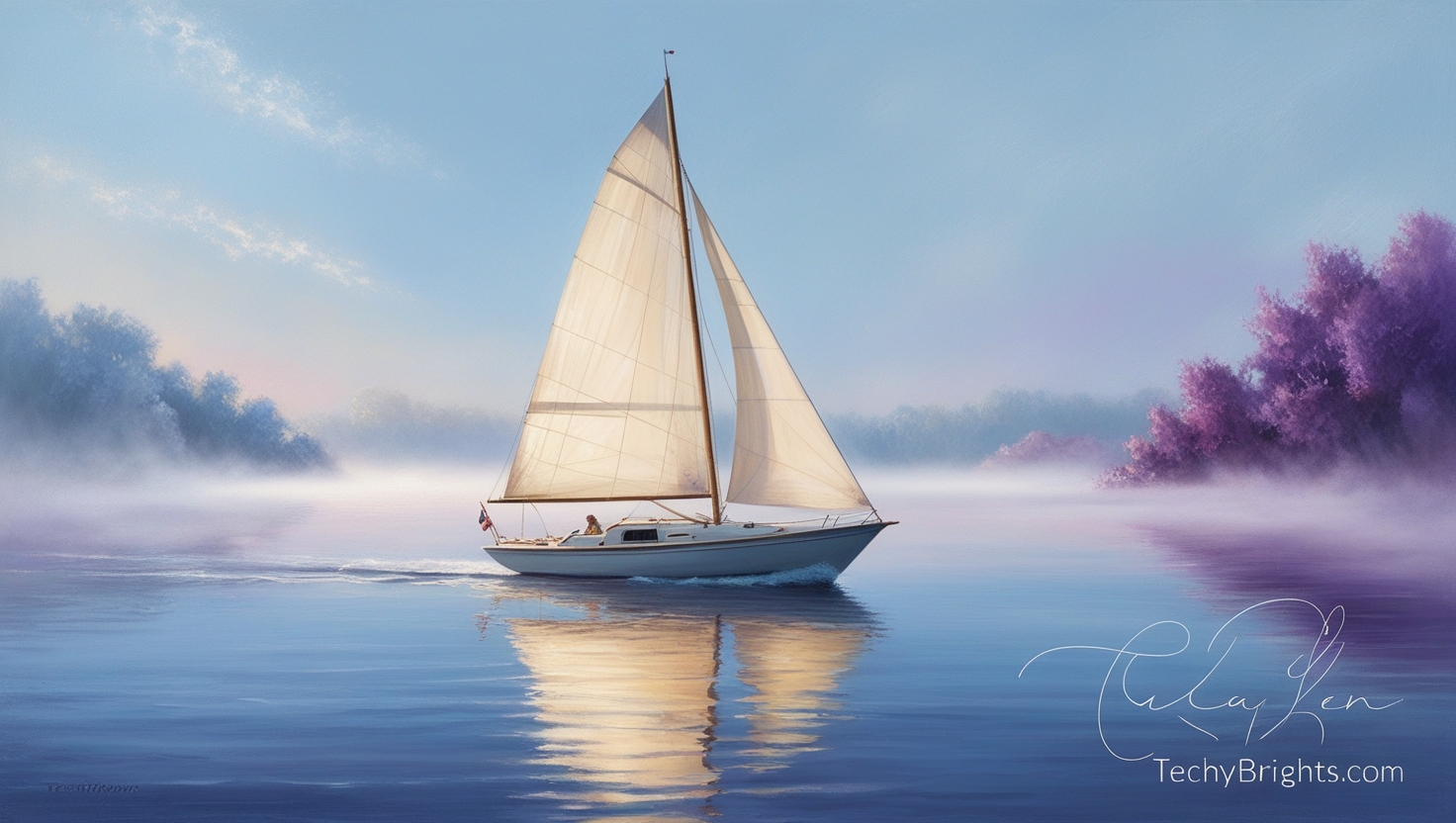 Luc Yen Sailboat Gemstone Painting