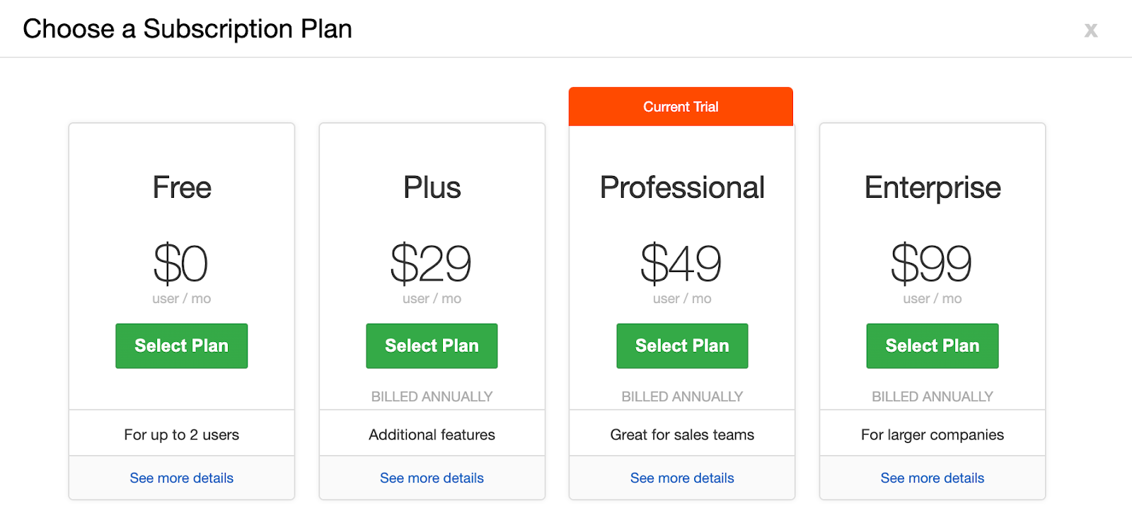 Insightly CRM pricing plans 