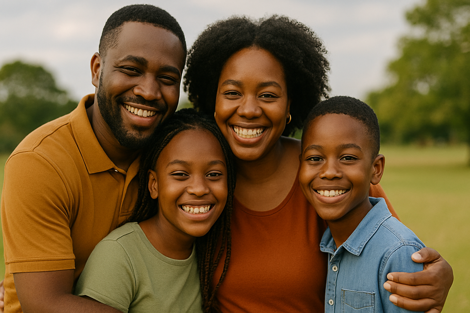 Smiling family