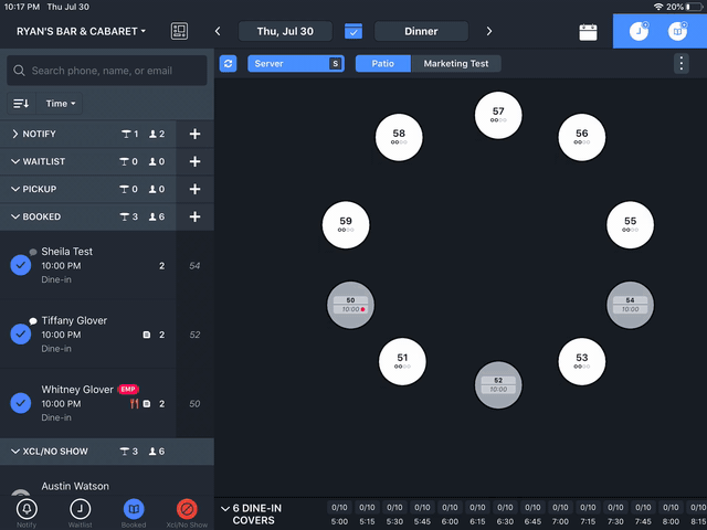 Resy dashboard